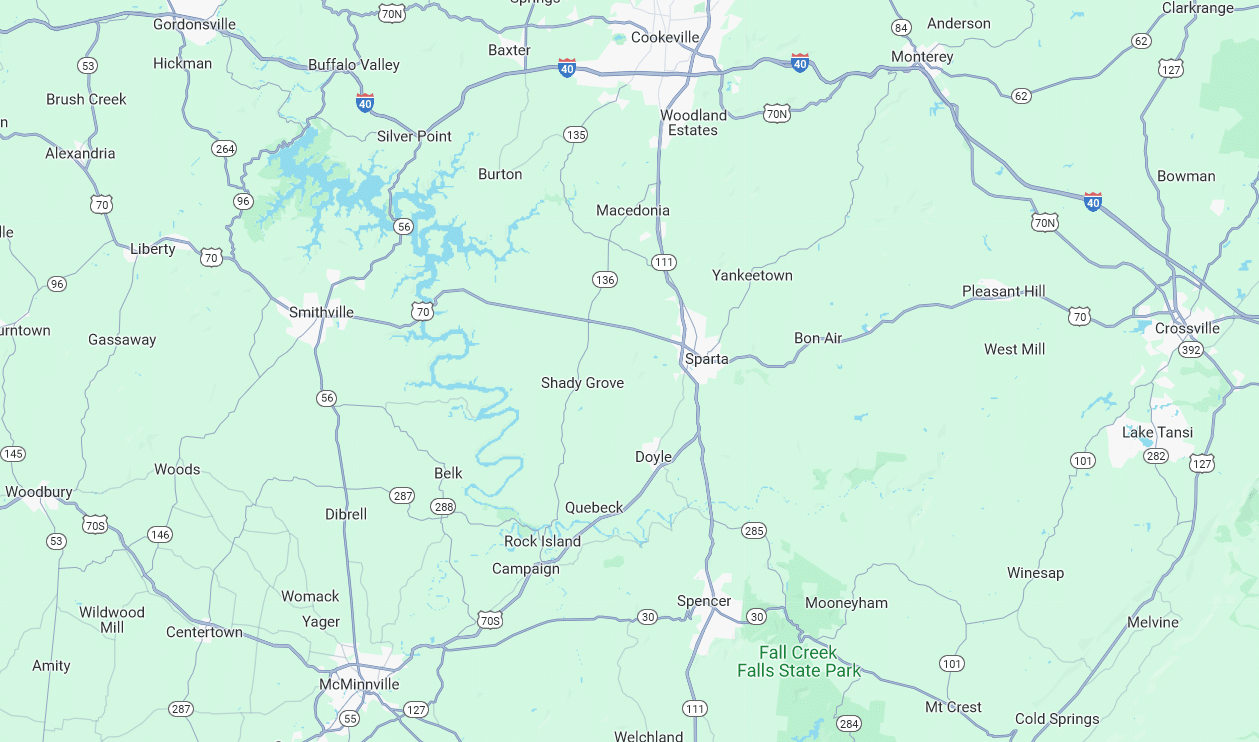 Google Map of service area