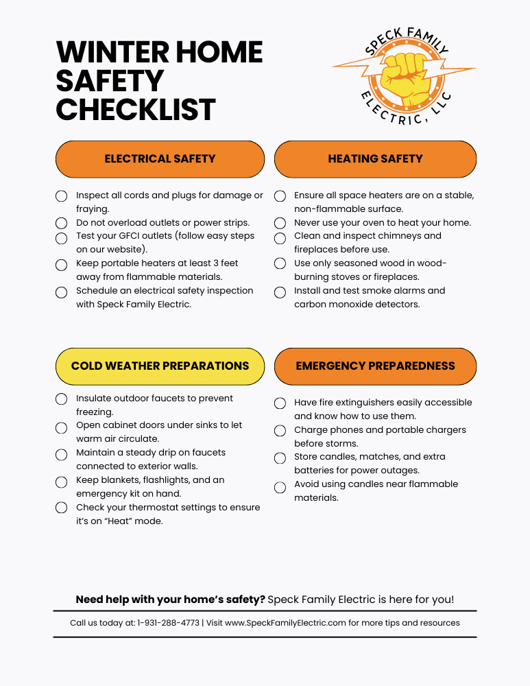 Speck Family Electrics Winter Safety Checklist